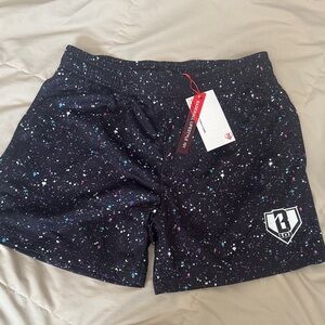 Men's Black Speckled Shorts